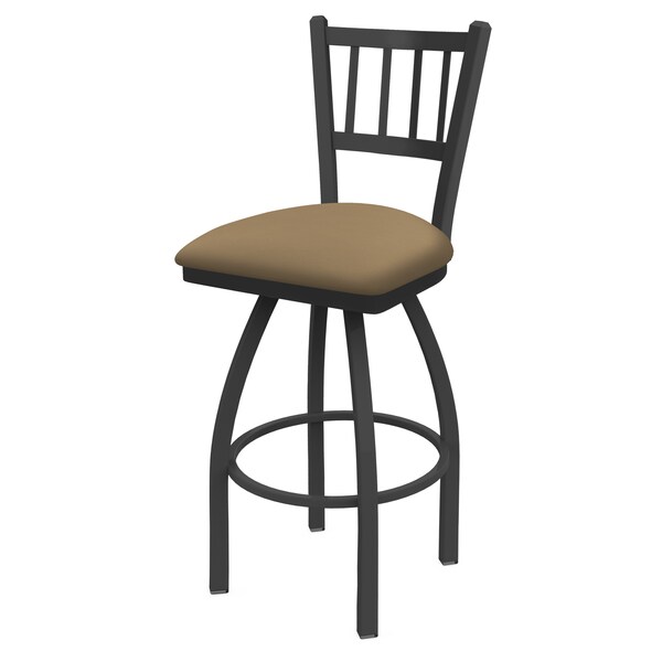 25" Swivel Counter Stool, Pewter Finish, Canter Sand Seat